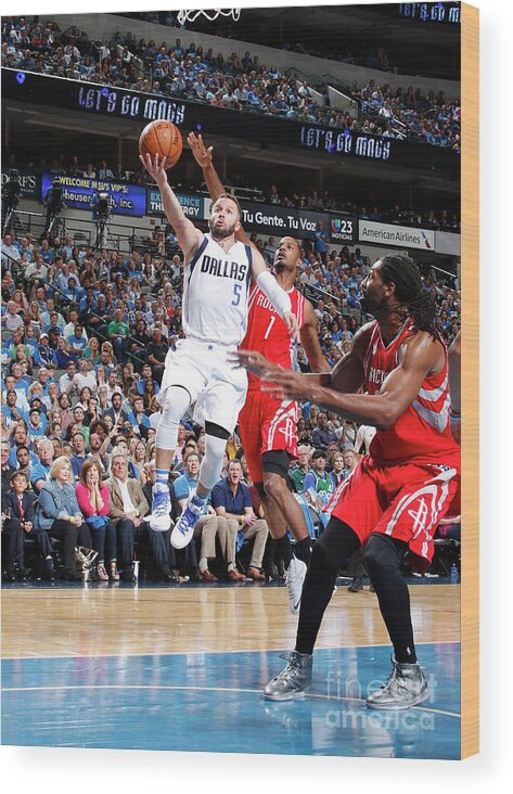 Nba Pro Basketball Wood Print featuring the photograph Houston Rockets V Dallas Mavericks by Danny Bollinger