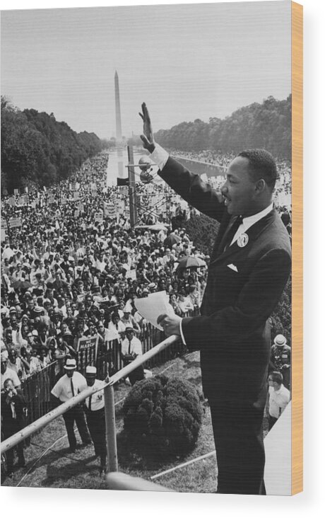 Crowd Wood Print featuring the photograph I Have A Dream by Hulton Archive