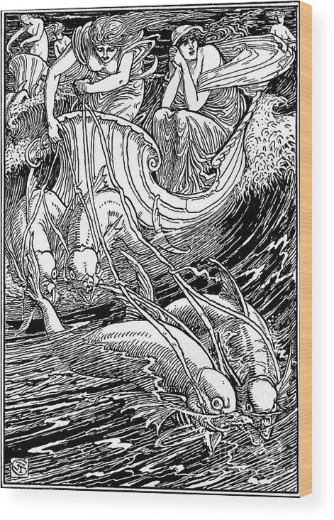 Poetry Wood Print featuring the drawing Illustration For The Faerie Queene by Print Collector