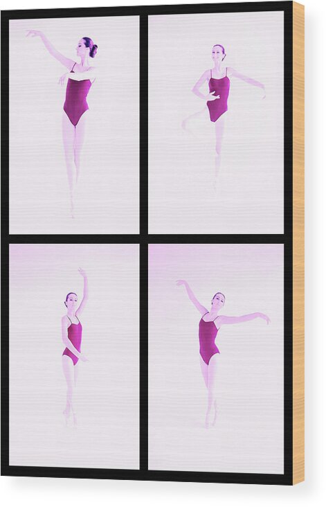 Ballet Dancer Wood Print featuring the photograph Infrared Shot Of Four Different by George Doyle