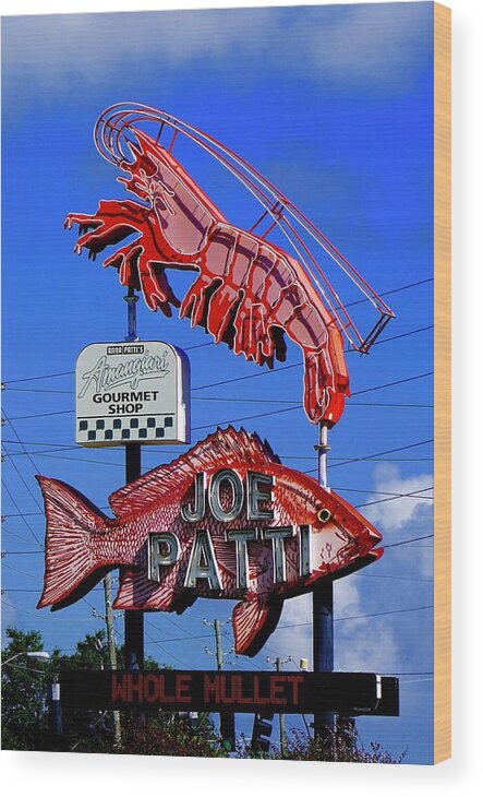 Pensacola Wood Print featuring the photograph Joe Patti, the Place for Seafood by Norma Brock