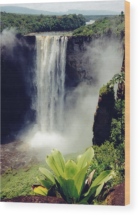 Scenics Wood Print featuring the photograph Kaieteur Falls Guyana by Ben Ivory