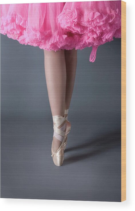 Ballet Dancer Wood Print featuring the photograph Legs Of Ballet Dancer On Point With by Matthew Dickstein
