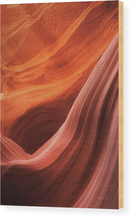 Antelope Canyon Wood Print featuring the painting Lower Antelope Canyon V by Alan Majchrowicz