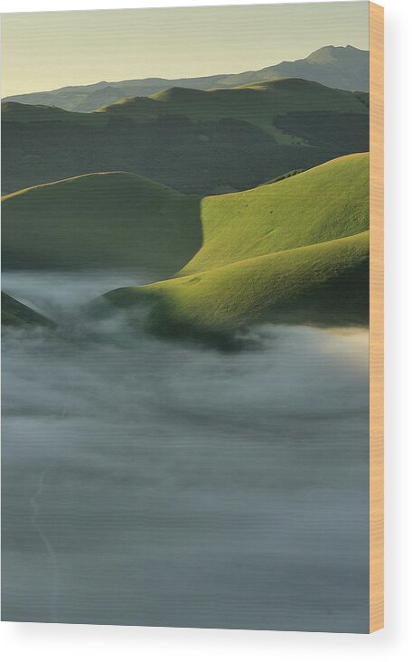Tranquility Wood Print featuring the photograph Mnts.sibillini National Park by Vittorio Ricci - Italy
