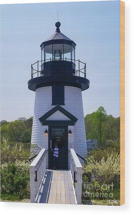 Mystic Seaport Wood Print featuring the photograph Mystic Seaport Light by Elizabeth M
