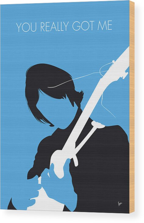 The Wood Print featuring the digital art No229 MY THE KINKS Minimal Music poster by Chungkong Art