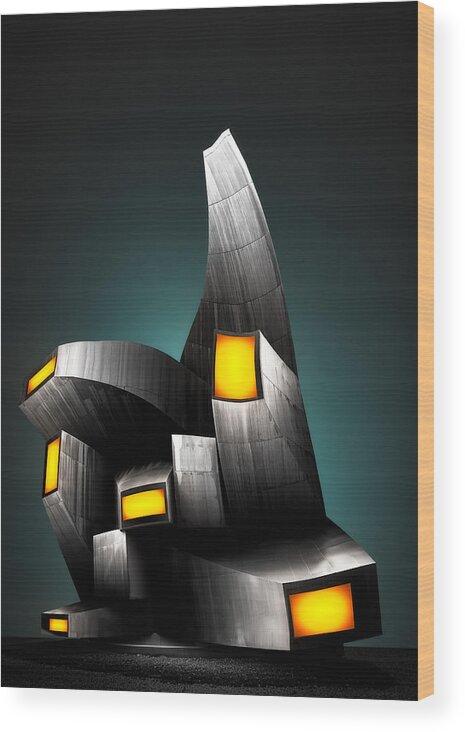 Architecture Wood Print featuring the photograph Odd Shapes by Juan Lpez Ruiz