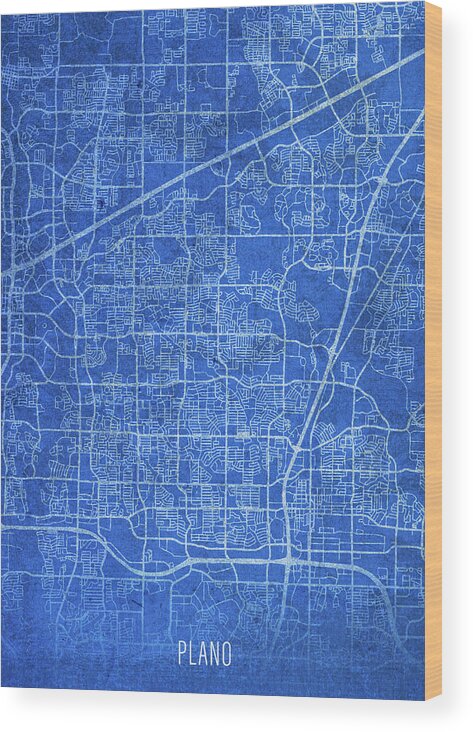 Plano Texas Street Map Poster