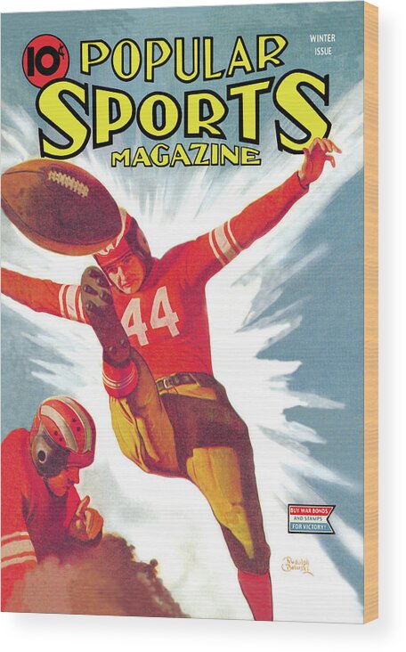 Punter Wood Print featuring the painting Popular Sports Magazine by Unknown