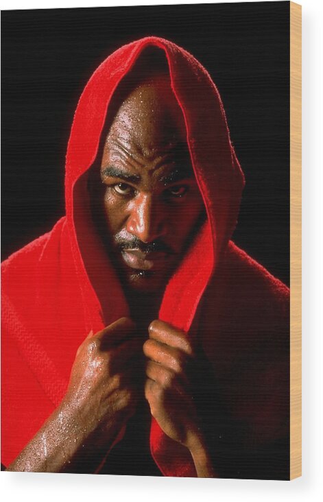 Atlanta Wood Print featuring the photograph Portrait Of Evander Holyfield by Al Bello