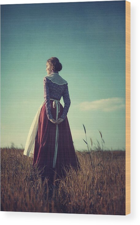 Woman Wood Print featuring the photograph Prairie by Magdalena Russocka