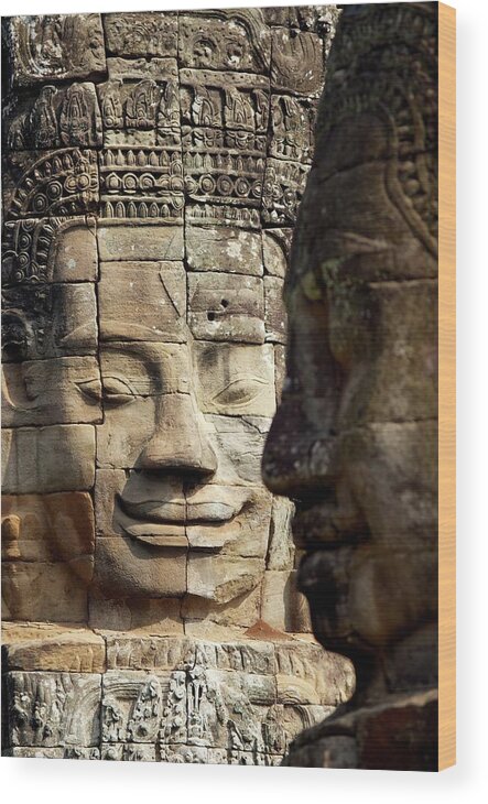 Tranquility Wood Print featuring the photograph Smiling For Centuries by (c) Daniel Braun