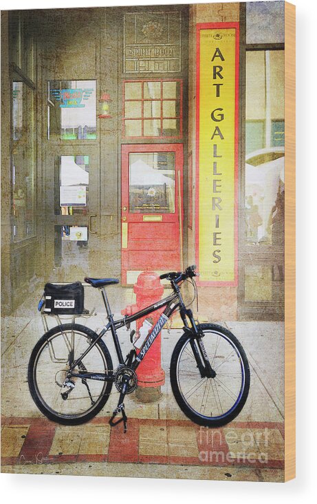 Bicycle Wood Print featuring the photograph Specialized Police Bicycle by Craig J Satterlee