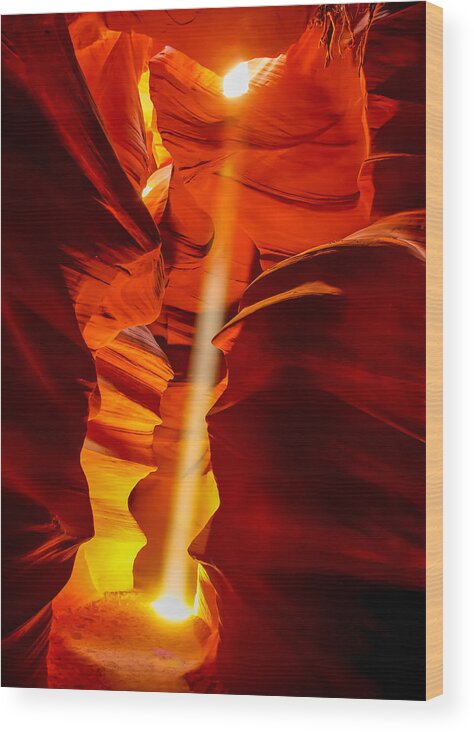 Upper Antelope Canyon Wood Print featuring the photograph Sun Beam by Shin Woo Ryu