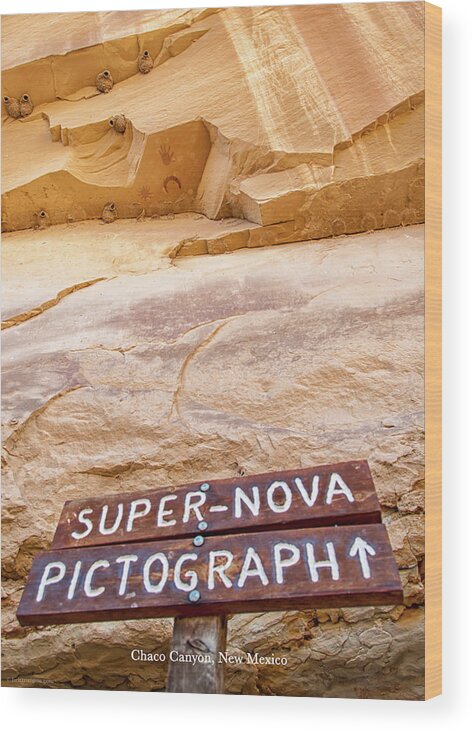 Supernova Wood Print featuring the photograph Supernova Pictograph by Britt Runyon