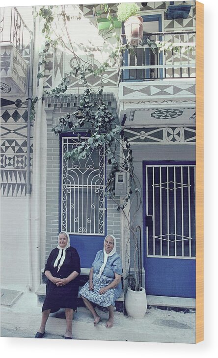 1980-1989 Wood Print featuring the photograph The Blue Greece In Chios , Greece - by Francois Le Diascorn