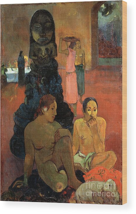 Paul Gauguin Wood Print featuring the drawing The Great Buddha, 1899. Artist Paul by Heritage Images