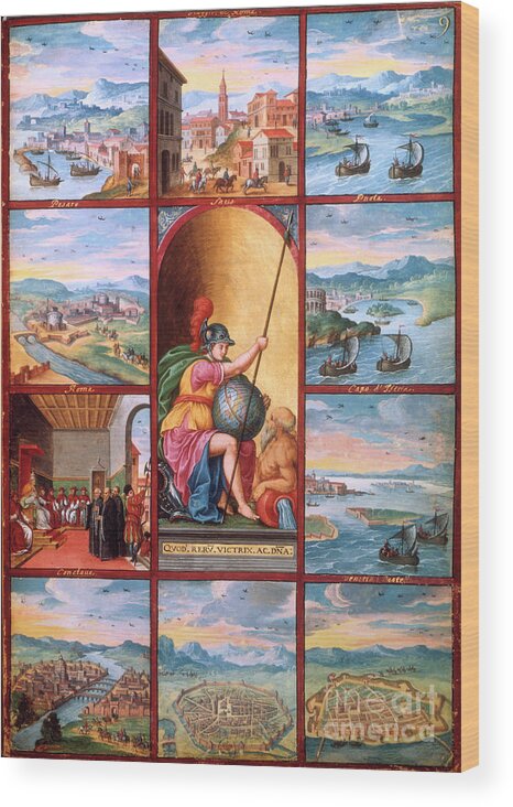 People Wood Print featuring the drawing Voyage Dans Les Pouilles, 16th Century by Print Collector