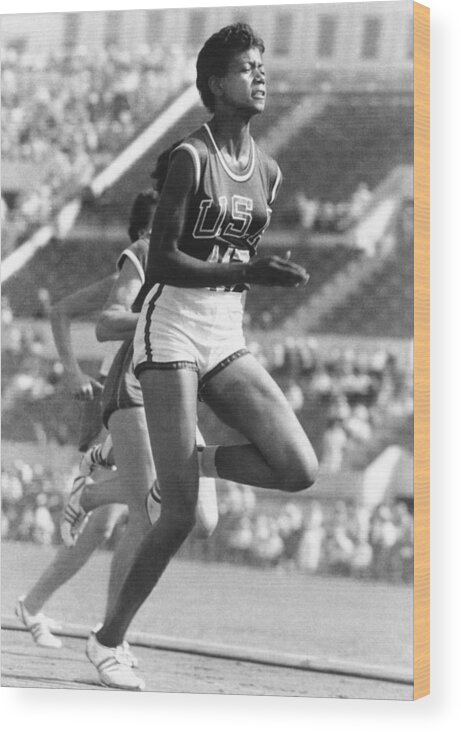 1940 Wood Print featuring the photograph Wilma Rudolph, American Athlete by Science Source