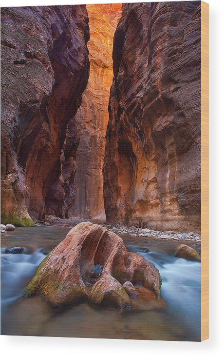 Scenics Wood Print featuring the photograph Zion River Narrows by Www.brianruebphotography.com