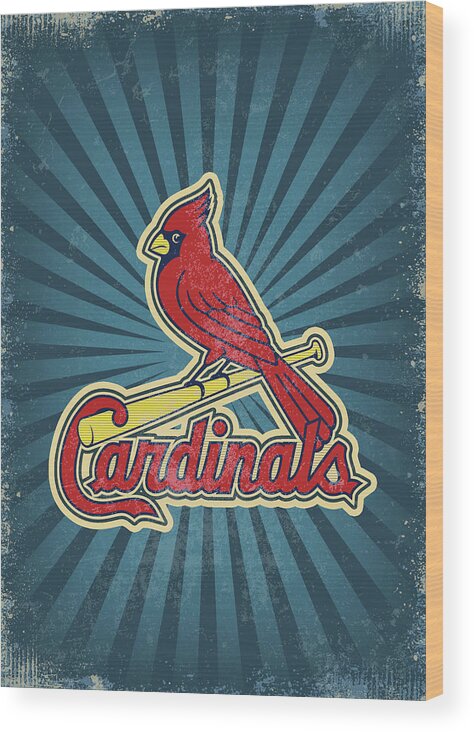 Baseball Vintage St. Louis Cardinals Wood Print