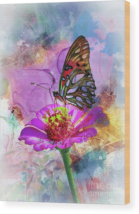 Butterfly Wood Print featuring the digital art Butterfly #2 by Anthony Ellis