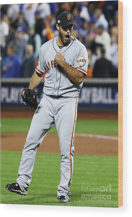Playoffs Wood Print featuring the photograph Madison Bumgarner by Al Bello