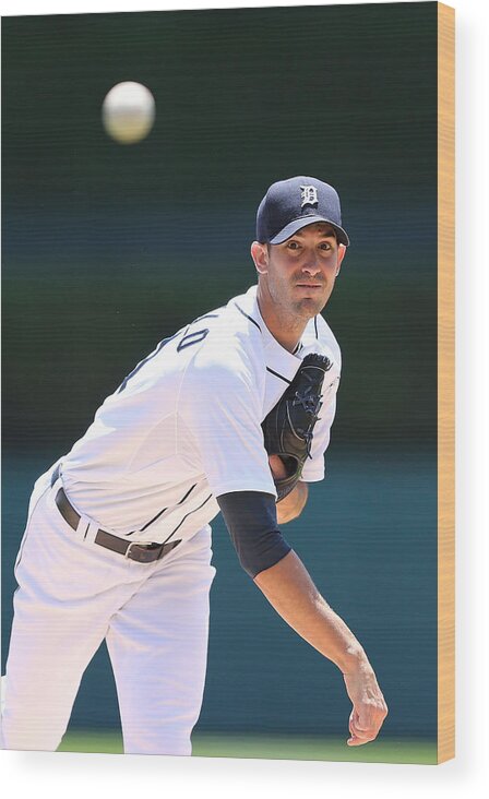 American League Baseball Wood Print featuring the photograph Rick Porcello by Leon Halip