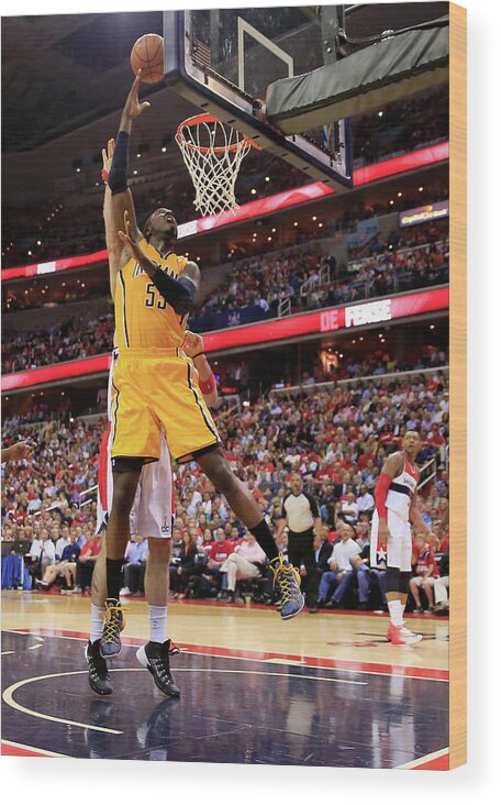 Playoffs Wood Print featuring the photograph Roy Hibbert by Rob Carr