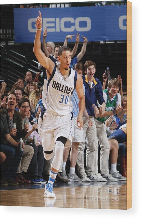 Nba Pro Basketball Wood Print featuring the photograph Seth Curry by Danny Bollinger