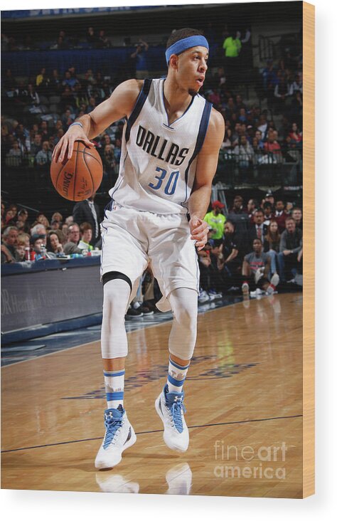 Nba Pro Basketball Wood Print featuring the photograph Seth Curry by Glenn James