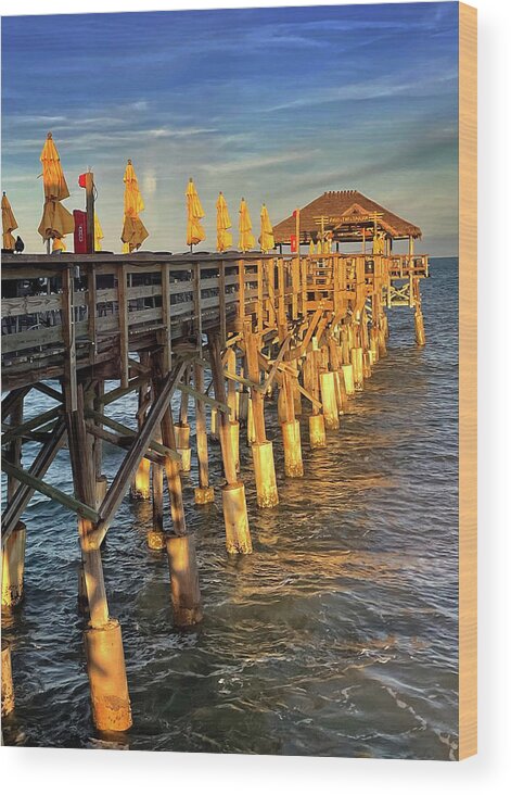 Pier Wood Print featuring the photograph Sunset on the Pier #1 by George Taylor