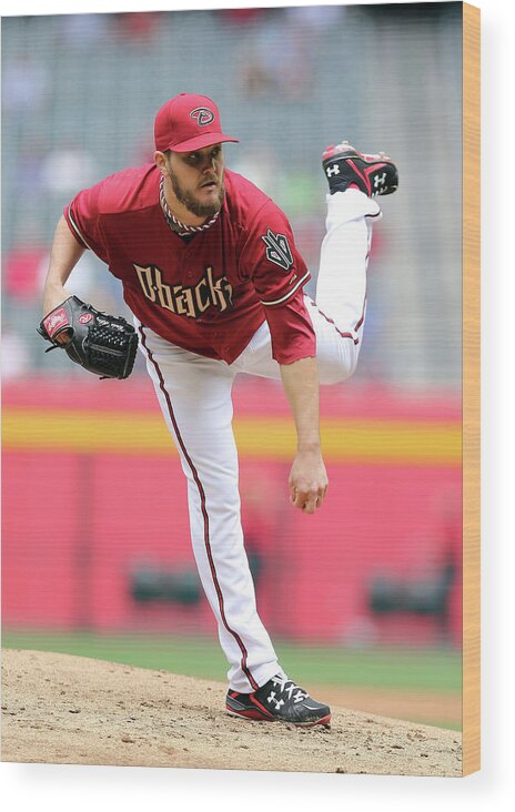 Baseball Pitcher Wood Print featuring the photograph Wade Miley #1 by Christian Petersen