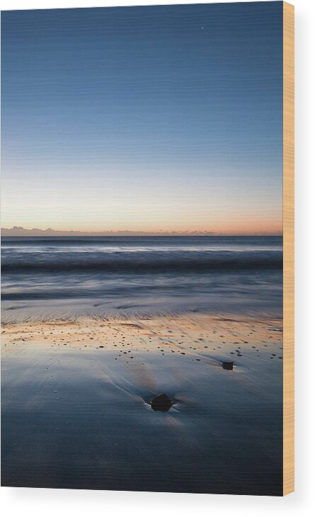 Travel Wood Print featuring the photograph Ballynaclash beach at dawn, Blackwater, County Wexford, Ireland. #17 by Ian Middleton