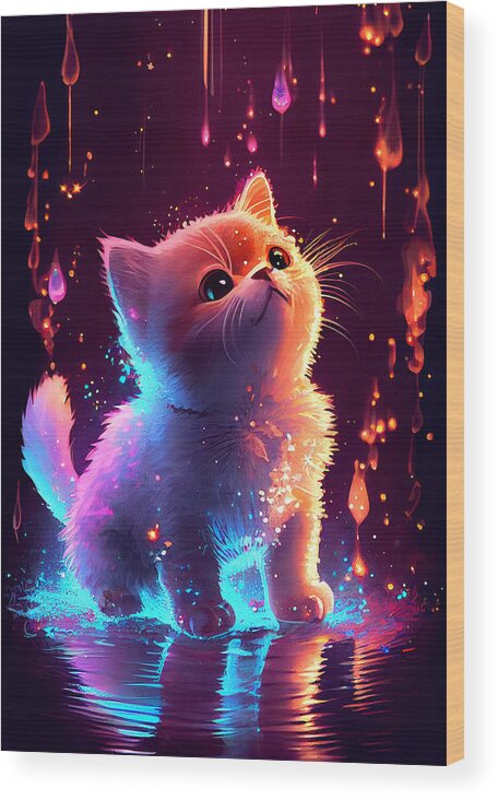 Cute Cat #5 Mixed Media by SampadArt Gallery - Pixels