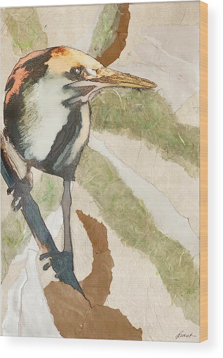 Green Heron Wood Print featuring the photograph Green Heron #2 by Jessica Levant