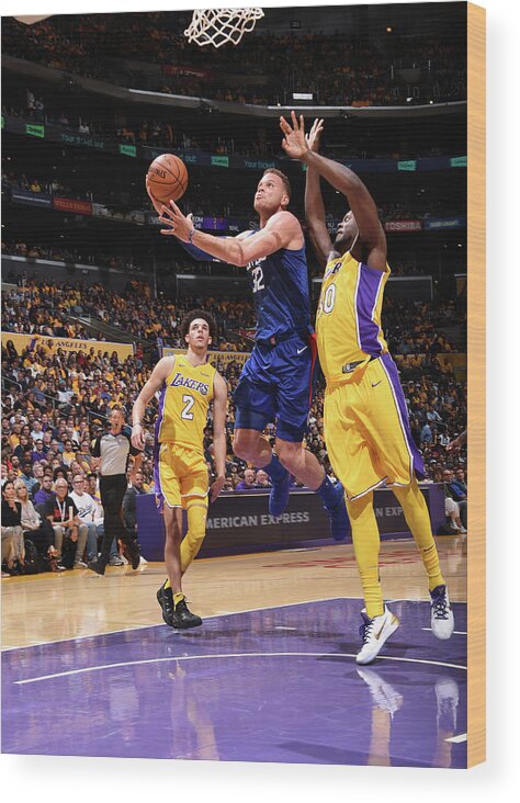 Blake Griffin Wood Print featuring the photograph Blake Griffin by Andrew D. Bernstein