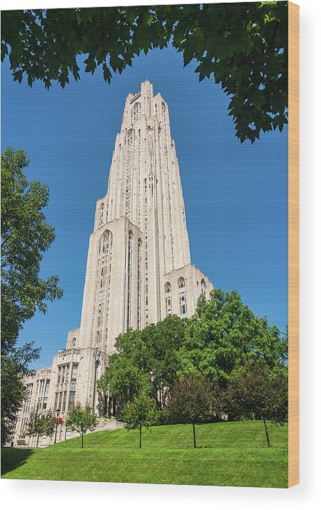Pittsburgh Wood Print featuring the photograph Cathedral of Learning building at the University of Pittsburgh #3 by Steven Heap
