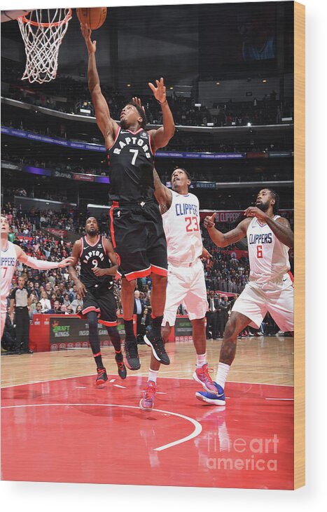 Kyle Lowry Wood Print featuring the photograph Kyle Lowry by Andrew D. Bernstein
