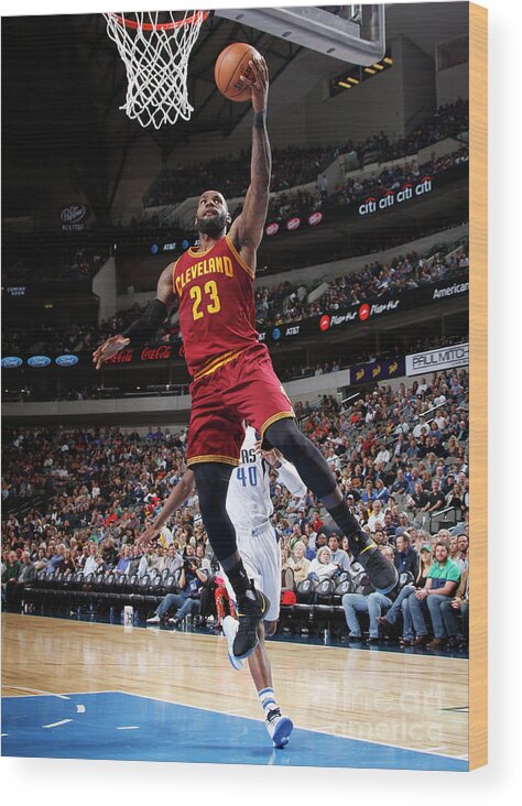 Nba Pro Basketball Wood Print featuring the photograph Lebron James by Glenn James