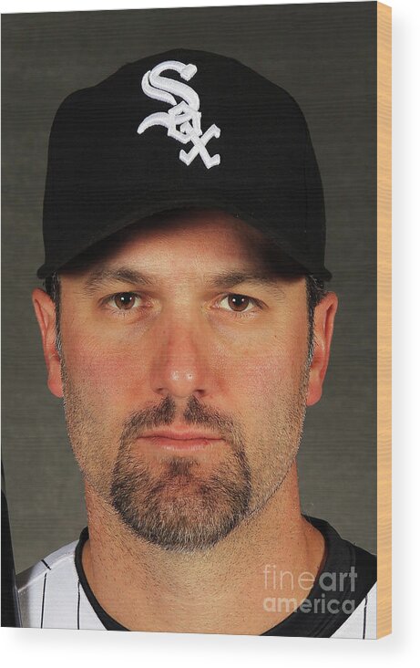 Media Day Wood Print featuring the photograph Paul Konerko by Jamie Squire