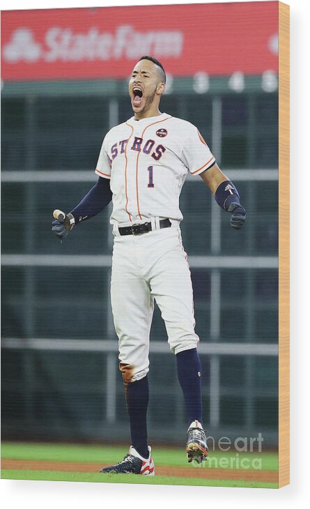 Game Two Wood Print featuring the photograph Carlos Correa by Elsa