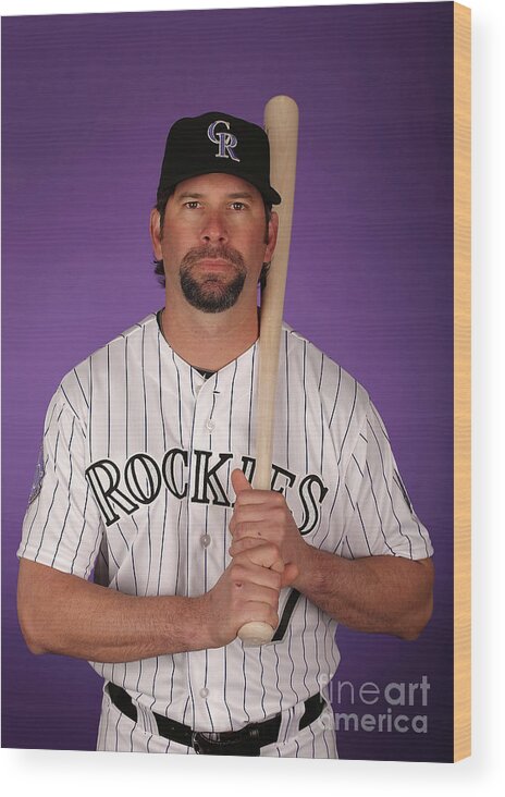 Media Day Wood Print featuring the photograph Todd Helton by Christian Petersen