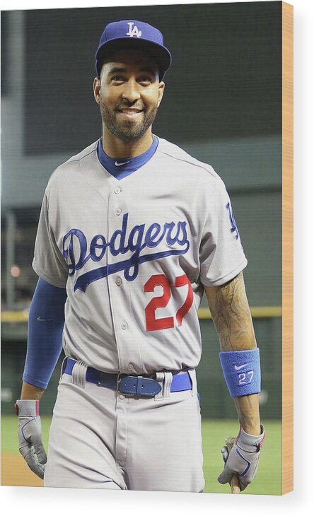 Los Angeles Dodgers Wood Print featuring the photograph Matt Kemp #5 by Christian Petersen