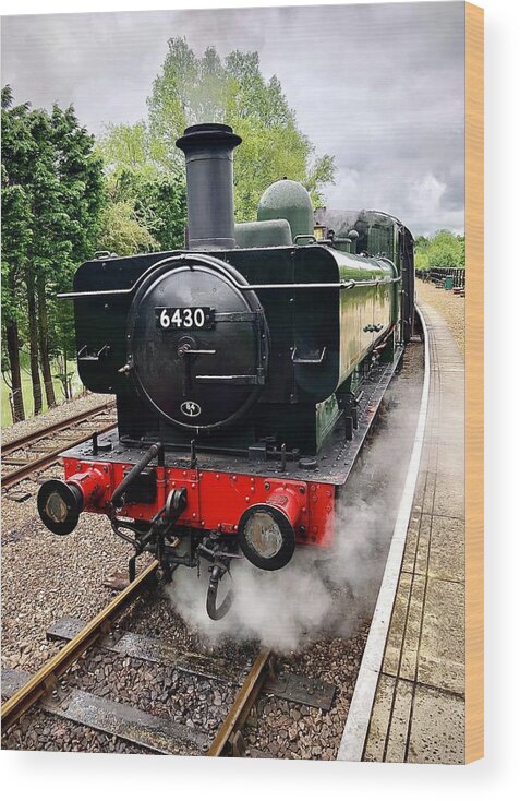 6430 Wood Print featuring the photograph 6430 Steam Locomotive in Steam by Gordon James