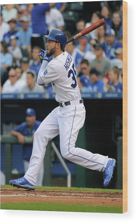 People Wood Print featuring the photograph Eric Hosmer #7 by Ed Zurga