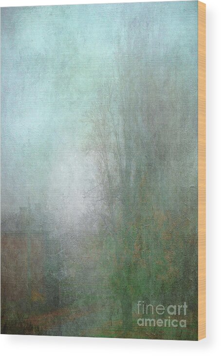 Fog Wood Print featuring the photograph A Foggy Start by Russell Brown