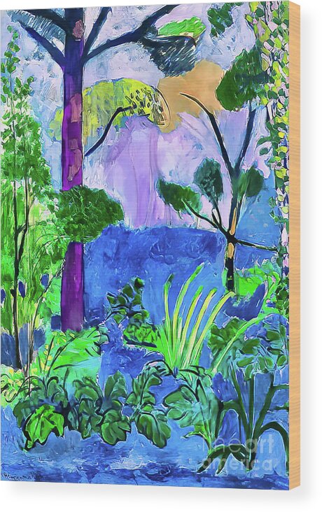 Acanthus Wood Print featuring the painting Acanthus Moroccan Landscape by Henri Matisse 1912 by Henri Matisse