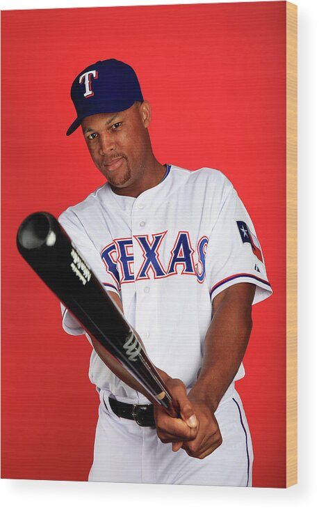 Media Day Wood Print featuring the photograph Adrian Beltre by Jamie Squire